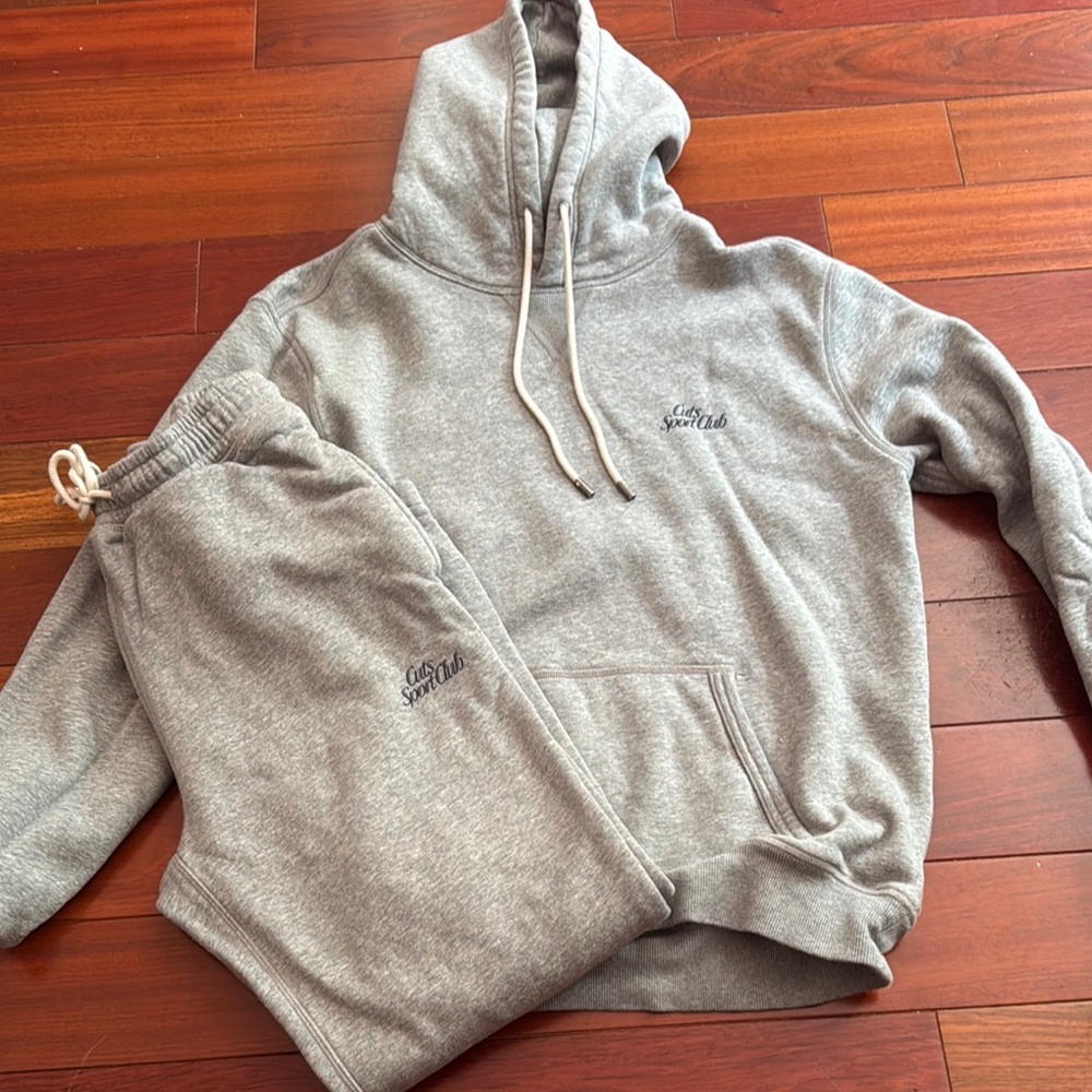 Cuts Clothing Gray Hoodie and Sweatpants Set